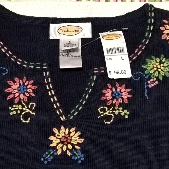 Talbots Large Cotton Sweater - Picture 2 of 7